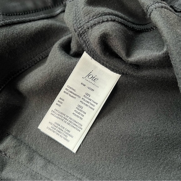 NWT Joie Black Faux Leather Pants - Picture 7 of 10